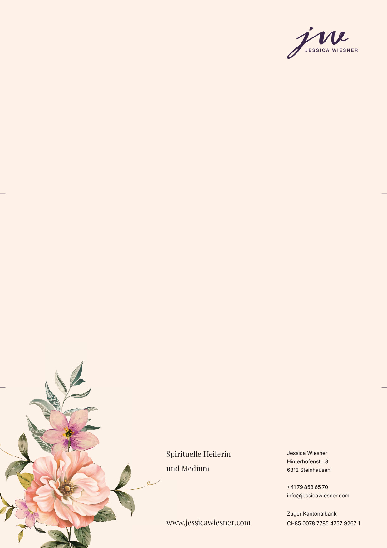 Briefpapier Variante 3 — Rose